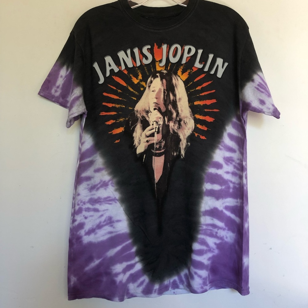 Janis Joplin Tie Dye Music Festival Band T Shirt
